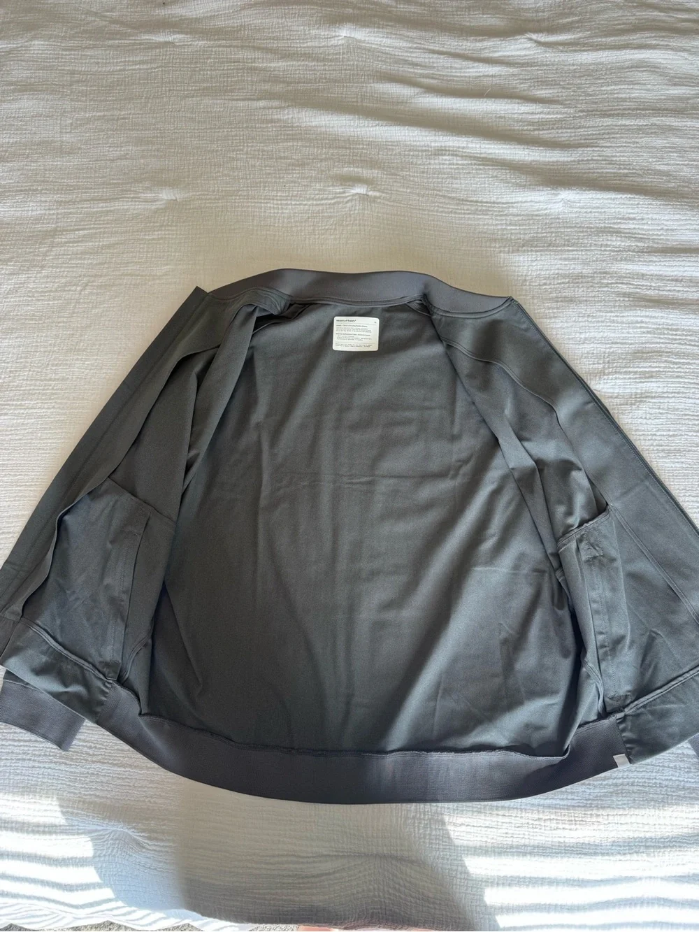 Ministry of Supply Charcoal Zip-Front Bomber Jacket